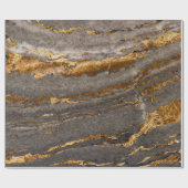 Koel Bruin Goud Marmer Textuur Cadeaupapier (Vlak)