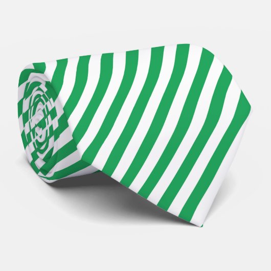 Koel bruin groen streeppatroon nek stropdas (Opgerold)