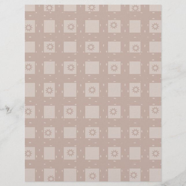 Koel bruin patroon scrapbookpapier: (Voorkant)