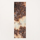 Koel bruin roestig metalen textuur Aangepaste mono Yogamat (Voorkant)