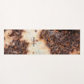 Koel bruin roestig metalen textuur Aangepaste mono Yogamat (Voorkant (horizontaal))