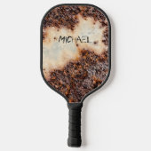 Koel bruin roestig metalen textuur Aangepaste naam Pickleball Paddle (Achterkant)