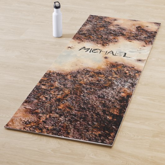 Koel bruin roestig metalen textuur Aangepaste naam Yogamat (In situ)