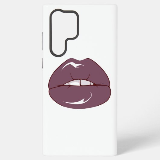 Koel Bruine Lippen  Samsung Galaxy Hoesje (Achterkant)