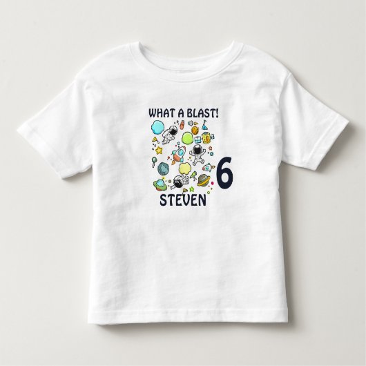 Koel buitenruimteresstronauten en raketten op zate kinder shirts (Voorkant)