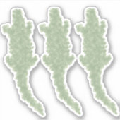 Koel Camo Alligators - transparante aangepaste sne Sticker (Voorkant)