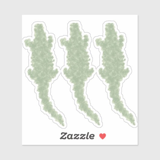 Koel Camo Alligators - transparante aangepaste sne Sticker (Vel)