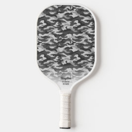 Koel Camouflage grijs zwarte Camo Afdrukken Aangep Pickleball Paddle