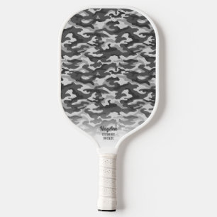 Koel Camouflage grijs zwarte Camo Afdrukken Aangep Pickleball Paddle
