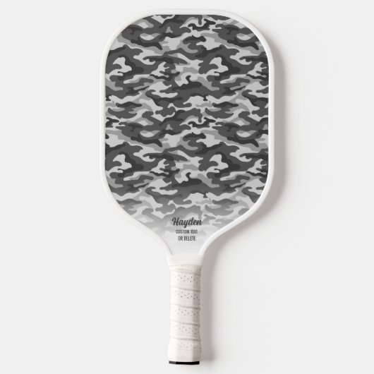 Koel Camouflage grijs zwarte Camo Afdrukken Aangep Pickleball Paddle (Achterkant)