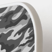 Koel Camouflage grijs zwarte Camo Afdrukken Aangep Pickleball Paddle (Links Detail)