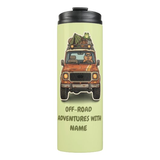 Koel Capybara-Camping-4x4-Beker Thermosbeker (Voorkant)