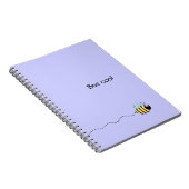 Koel cartoon pun paars notitieboek (Rechterzijde)