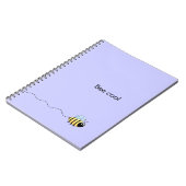 Koel cartoon pun paars notitieboek (Linkerzijde)