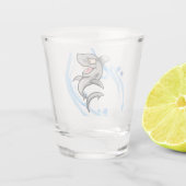 Koel Cartoon Shark Shot Glas (Achterkant)
