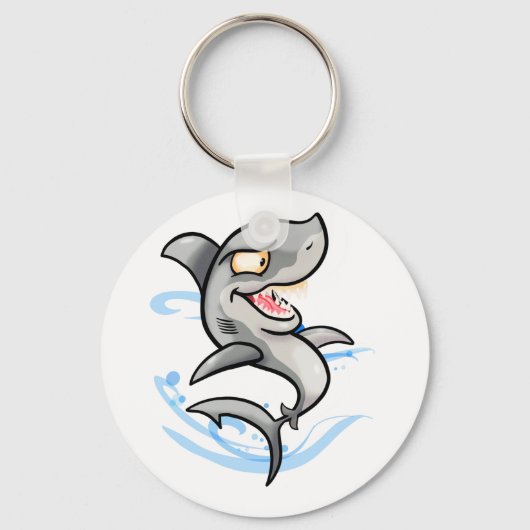 Koel Cartoon Shark Sleutelhanger (Voorkant)