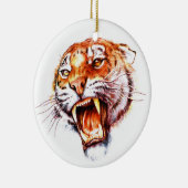 Koel cartoon tattoo symbool rokertijgerkop keramisch ornament (Rechts)