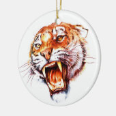 Koel cartoon tattoo symbool rokertijgerkop keramisch ornament (Links)