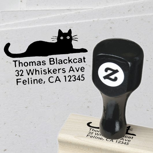 Koel Cat retouradres Rubberstempel