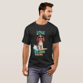 Koel Cavalier King Charles Spaniel Surfende Hond T-shirt (Voorkant volledig)