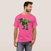 Koel cavia voor mannen Kinder T rex dinosaur T-shirt (Voorkant volledig)