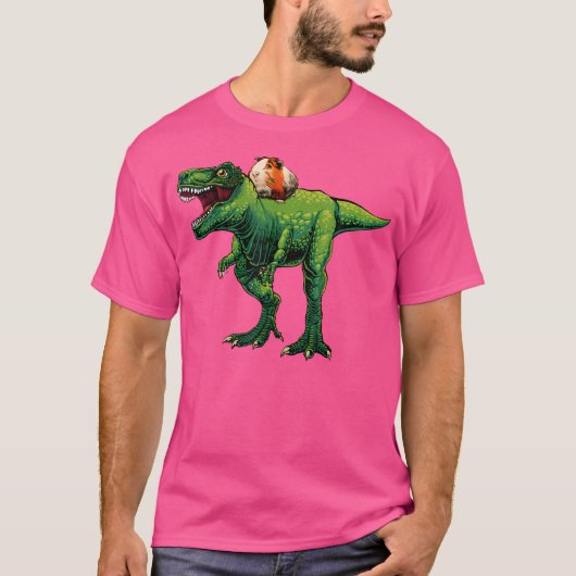 Koel cavia voor mannen Kinder T rex dinosaur T-shirt (Voorkant)