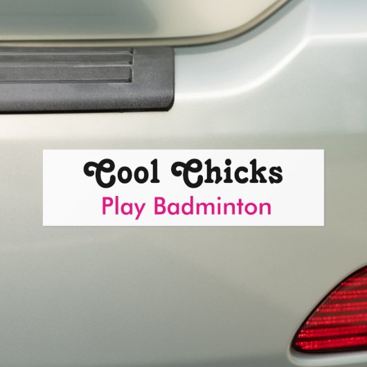 Koel Chicken Play Badminton Bumpersticker (Op auto)