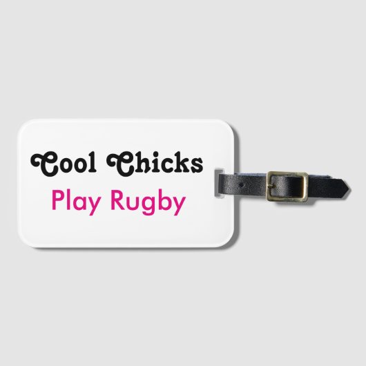Koel Chicken Play Rugby Bagagelabel (Voorkant (horizontaal))