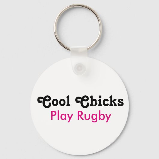 Koel Chicken Play Rugby Sleutelhanger (Voorkant)