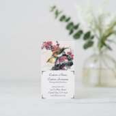 Koel chinese mooie bruine vogelrode kerselboom visitekaartje (Staand voorkant)