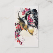 Koel chinese mooie bruine vogelrode kerselboom visitekaartje (Achterkant)