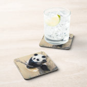Koel chinese schattige, zoete panda-beer bier onderzetter (Rechterzijde)