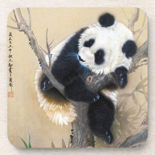 Koel chinese schattige, zoete panda-beer bier onderzetter (Voorkant)
