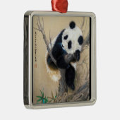 Koel chinese schattige, zoete panda-beer metalen ornament (Rechts)