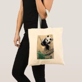 Koel chinese schattige, zoete panda-beer tote bag (Voorkant (product))