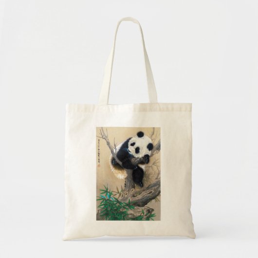 Koel chinese schattige, zoete panda-beer tote bag (Voorkant)