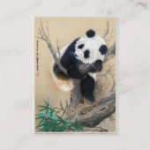 Koel chinese schattige, zoete panda-beer visitekaartje (Achterkant)