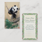 Koel chinese schattige, zoete panda-beer visitekaartje (Voorkant / Achterkant)