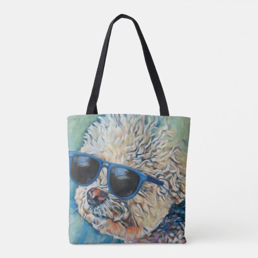Koel 'Chon de Bichon Flexibele Magneet Tote Bag (Achterkant)