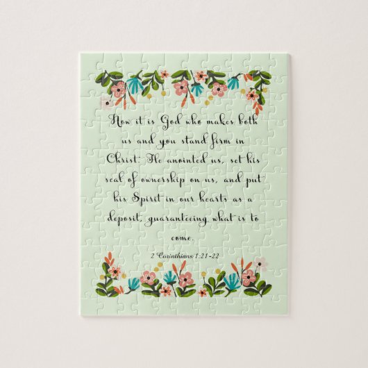 Koel Christelijk art - 2 Corinthians 1:21-22 Legpuzzel (Verticaal)