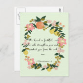 Koel Christelijk art. 2 Thessaliërs 3:3 Briefkaart (Voorkant / Achterkant)