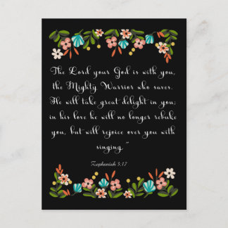 Koel Christelijk Art Zephaniah 3:17 Briefkaart