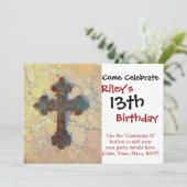 Koel Christelijk cirkelvormig mozaïekpatroon Kaart (Staand voorkant)