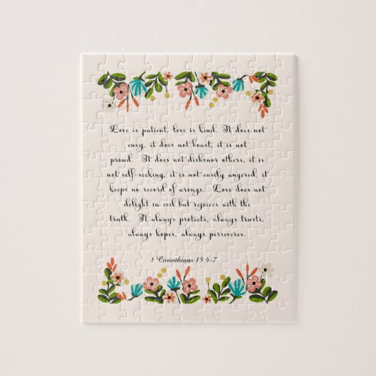 Koel Christelijke kunst - Corinthians 13:4-7 Legpuzzel (Verticaal)