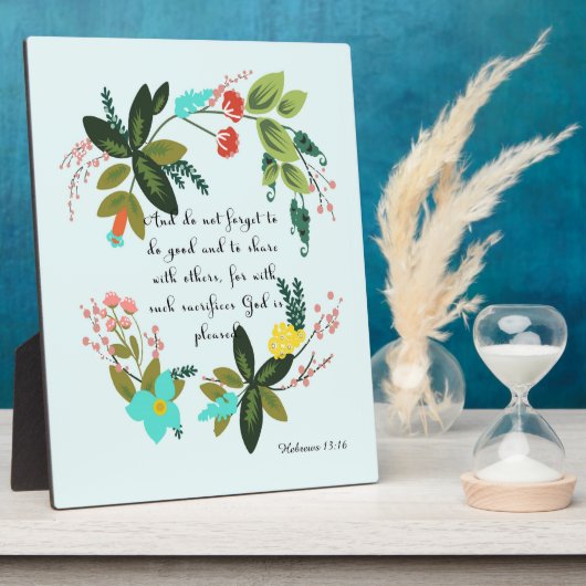 Koel Christelijke kunst - Hebreeuwen 13:16 Fotoplaat (Zijkant)
