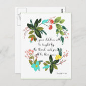 Koel Christelijke kunst - Isaiah 54:13 Briefkaart (Voorkant / Achterkant)