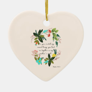 Koel Christelijke kunst - Psalm 139:13 Keramisch Ornament