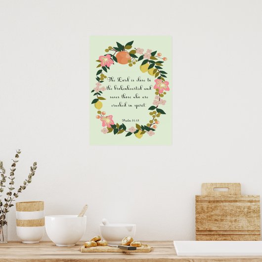 Koel Christelijke kunst - punt 34:18 Poster (Keuken)