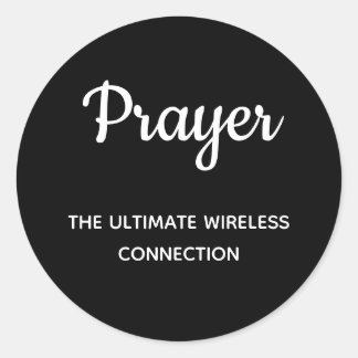 Koel Christelijke typografie Prayer Chalkboard Sty Ronde Sticker