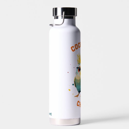 Koel Cockatiel Geel Blauwgroen Sinaasappel Waterfles (Rechts)